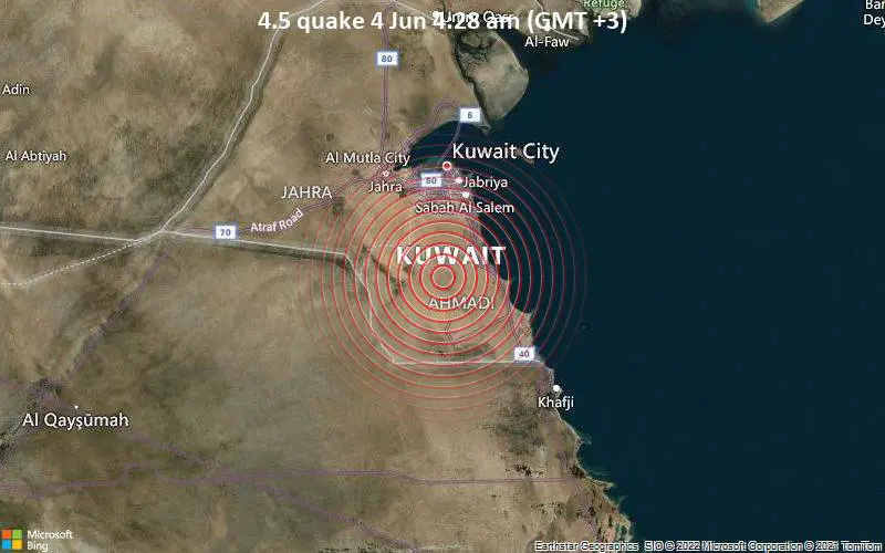 Shift in tectonic plates triggered earthquake in Kuwait